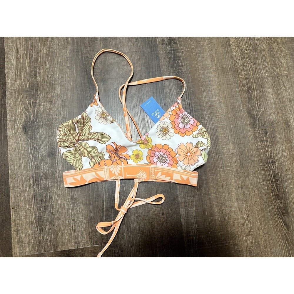 Cupshe NWT Orange‎ Swim Bikini Top Medium